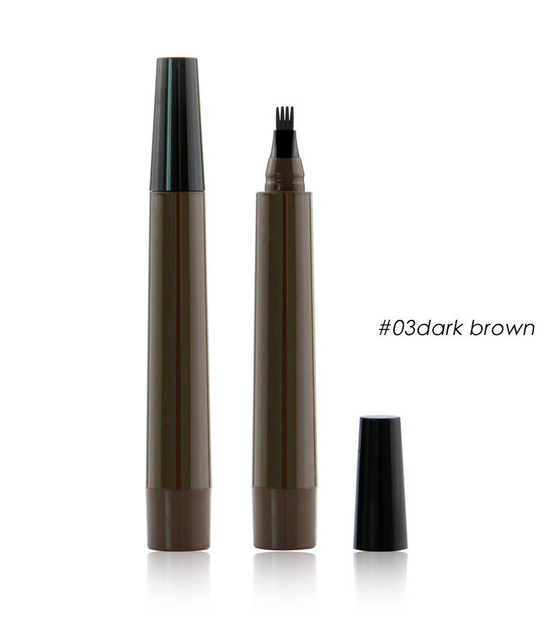 Liquid Eyebrow Tattoo Pencil 4 Head Fork Tips Long Lasting Waterproof Microblading Eyebrow Tattoo Pen Private Label Eye Brow Pen